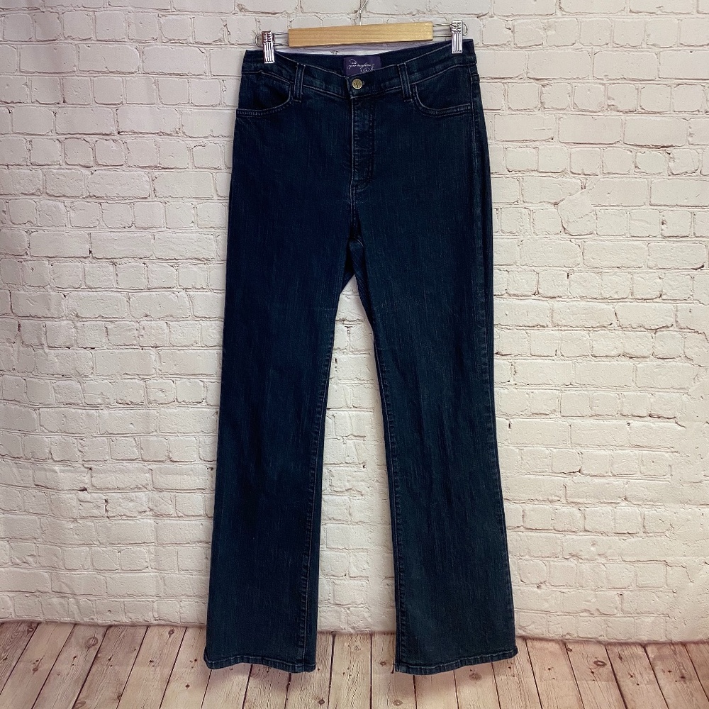 NYDJ  | Dark Wash Embroidered Jeans 10
